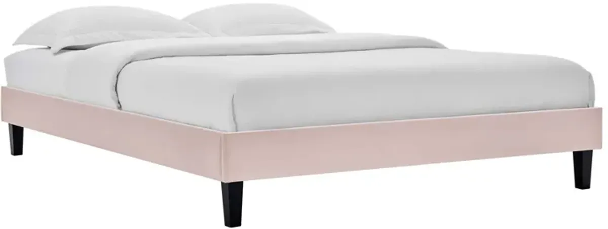 Reign Twin Performance Velvet Platform Bed Frame