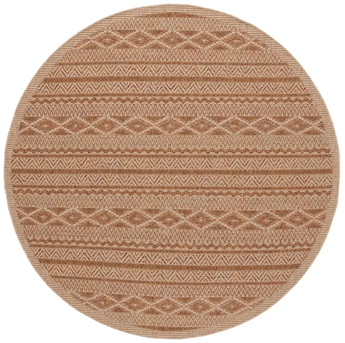 WICKER 152 NATURAL  6'-7' x 6'-7' Round Round Rug