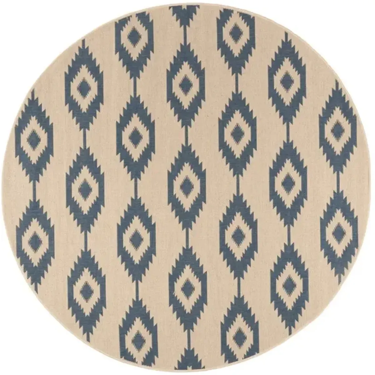 LINDEN 171 Collection LND171M-6R Blue / Creme 6'-7" X 6'-7" Round