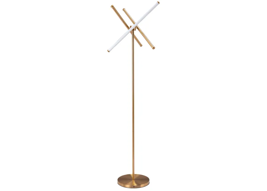 Garza Floor Lamp Brass