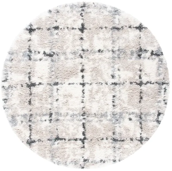 FONTANA SHAG Round Power Loomed 3' X 3' Round Rug