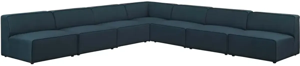 Mingle 7 Piece Upholstered Fabric Sectional Sofa Set