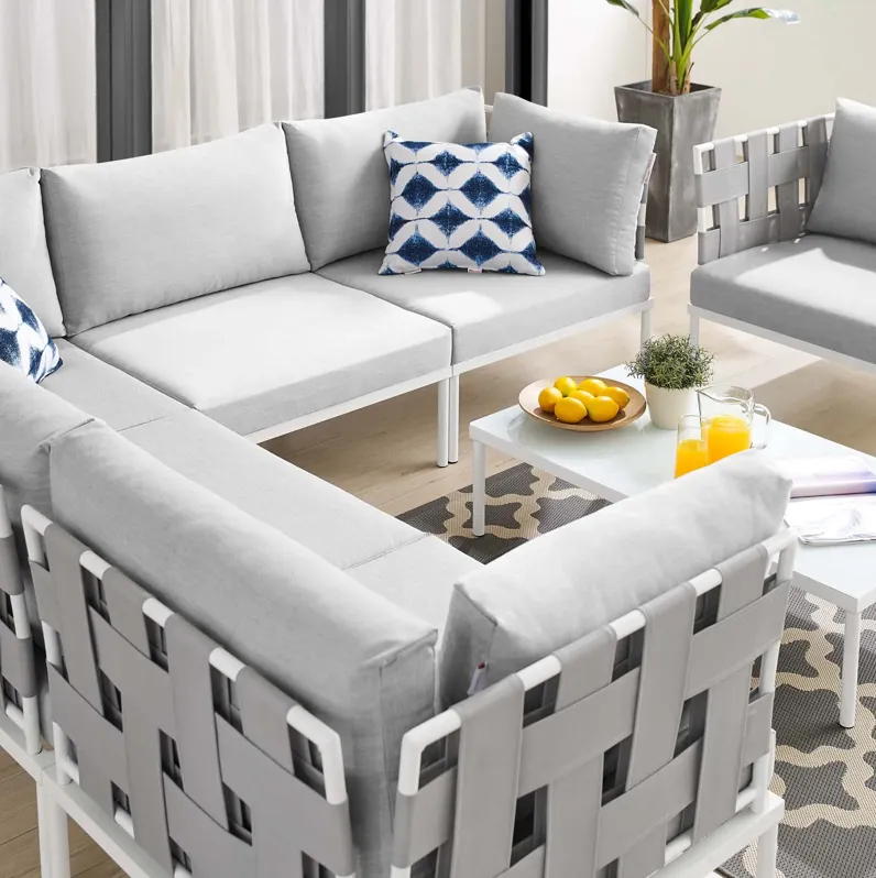 Harmony 7-Piece  Sunbrella® Outdoor Patio Aluminum Sectional Sofa Set