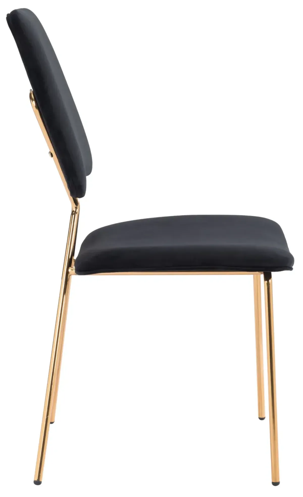 Chloe Dining Chair (Set of 2) Black & Gold