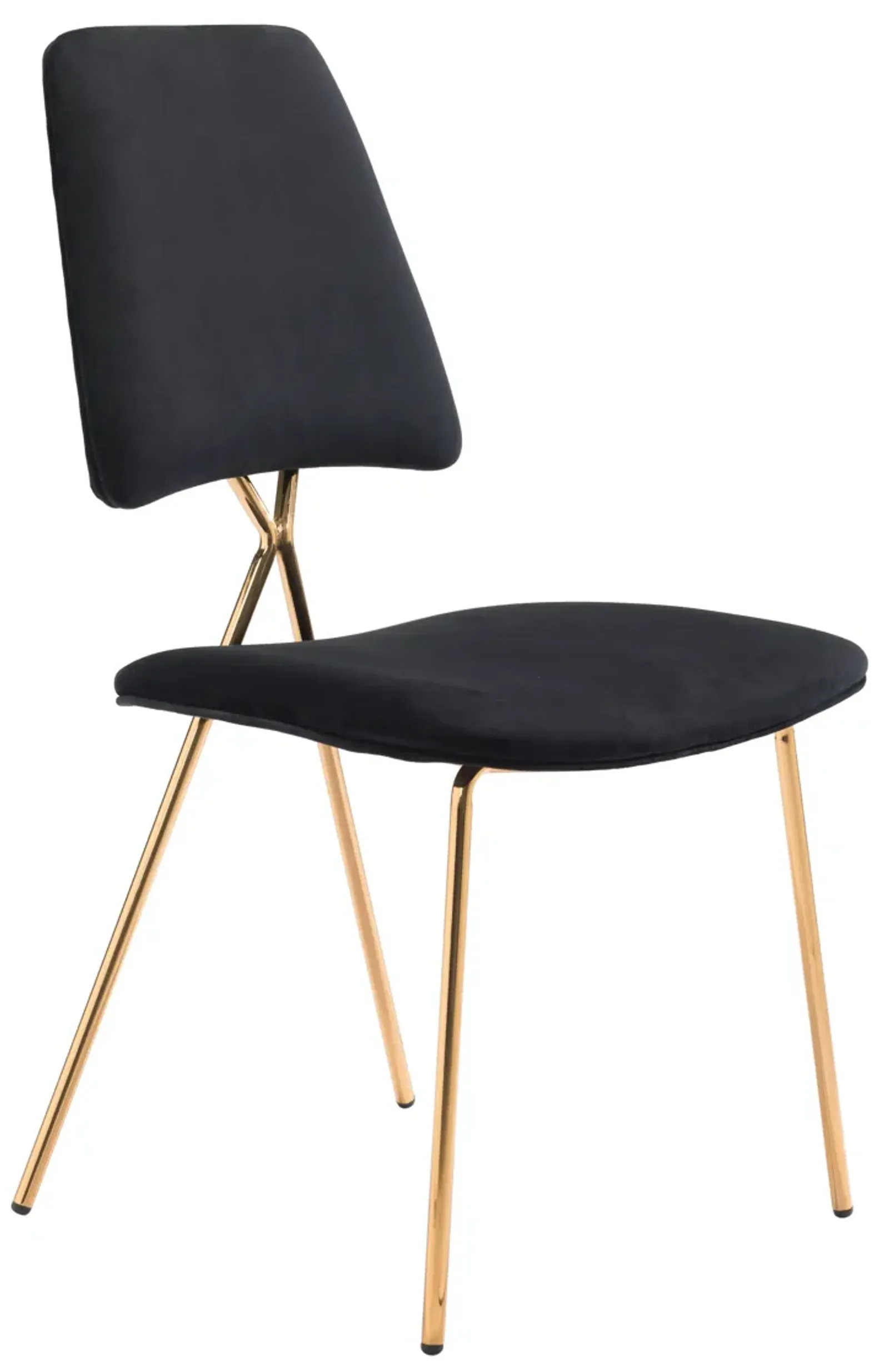 Chloe Dining Chair (Set of 2) Black & Gold