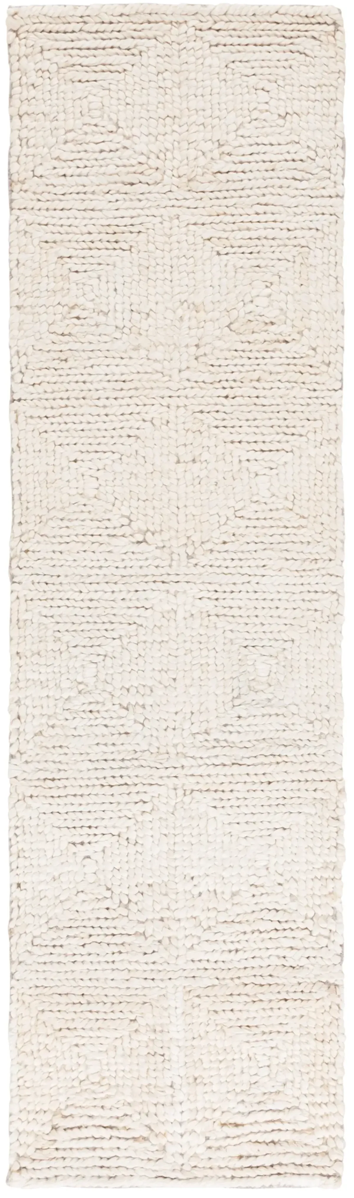 NATURAL FIBER 517 BLEACH  2'-3' x 8' Runner Rug