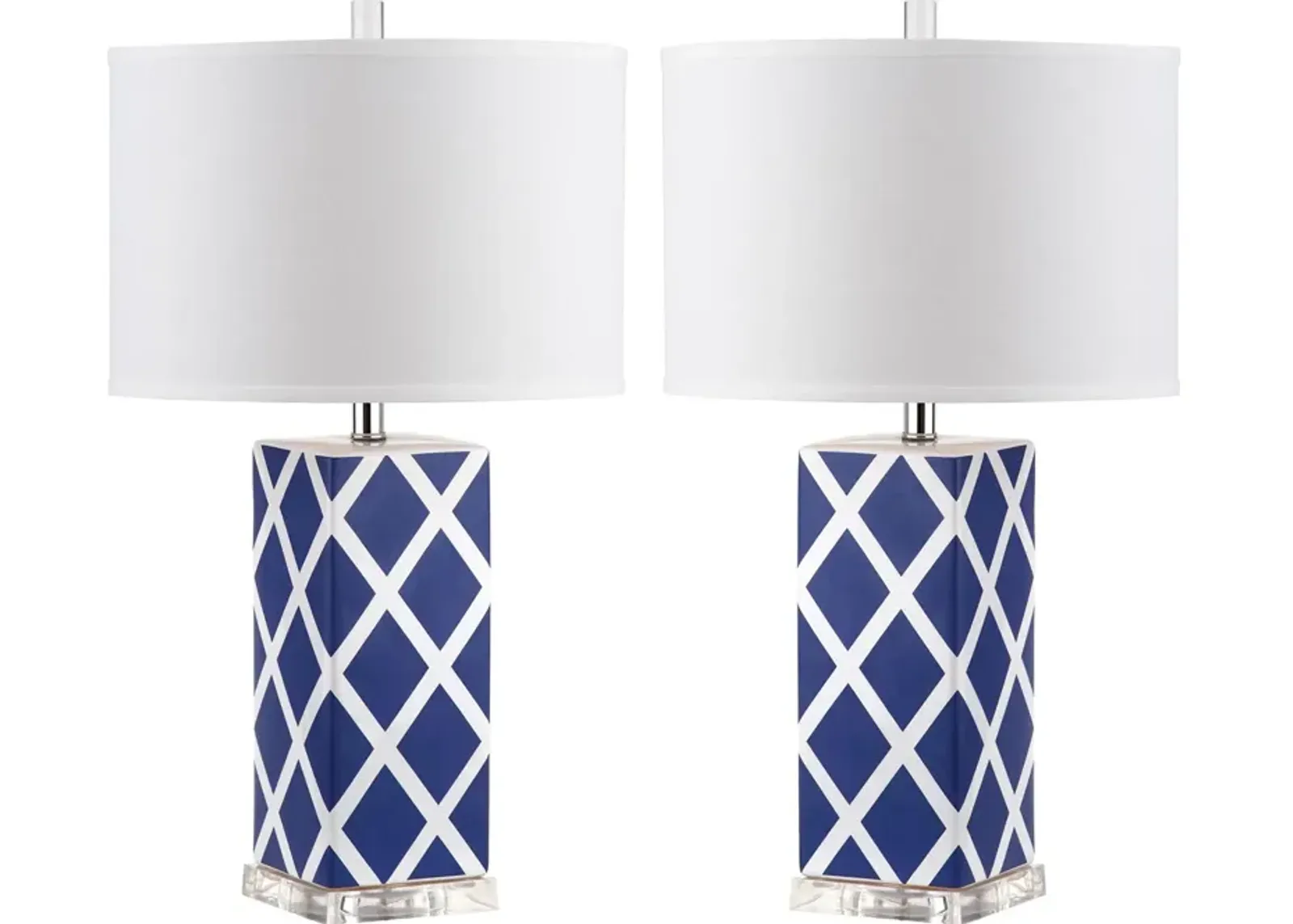 Garden 27-Inch H Lattice Table Lamp - Set of 2