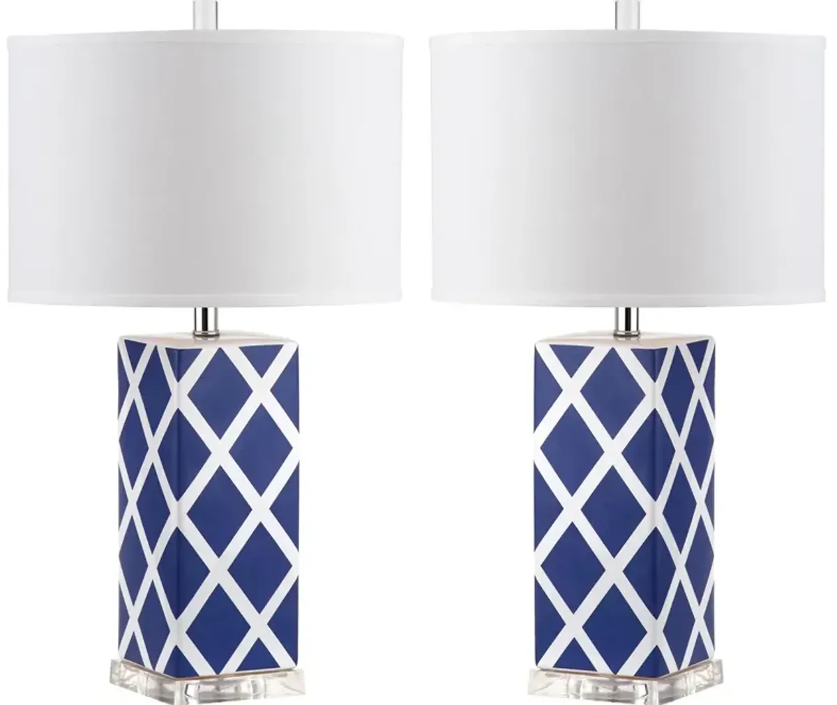 Garden 27-Inch H Lattice Table Lamp - Set of 2