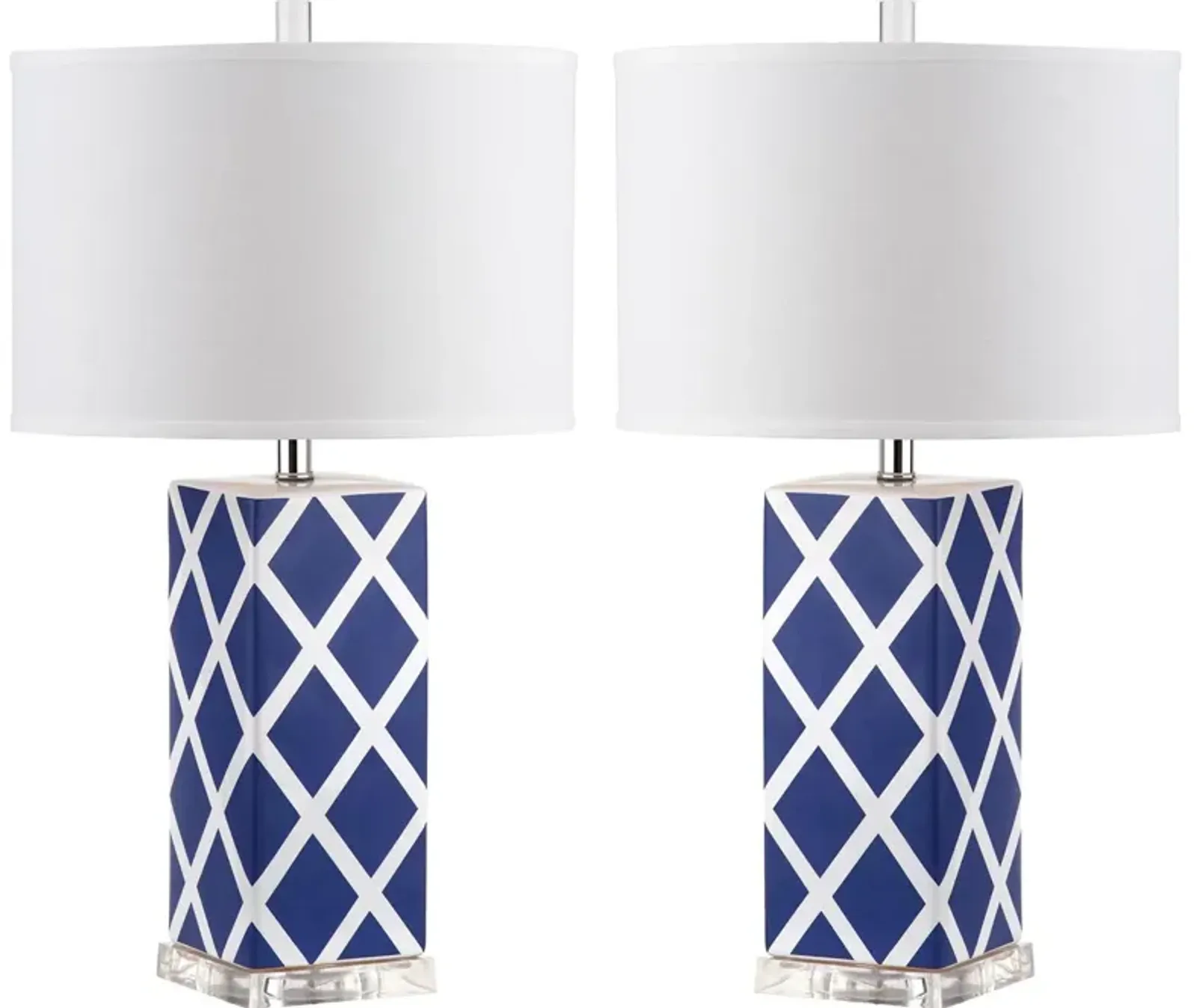 Garden 27-Inch H Lattice Table Lamp - Set of 2