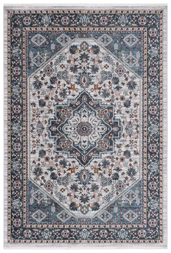 BAYSIDE 110 Blue 8' X 10' Large Rectangle Rug