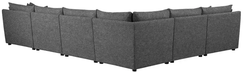 Sasha 6-Piece Upholstered Modular Sectional Barely Black