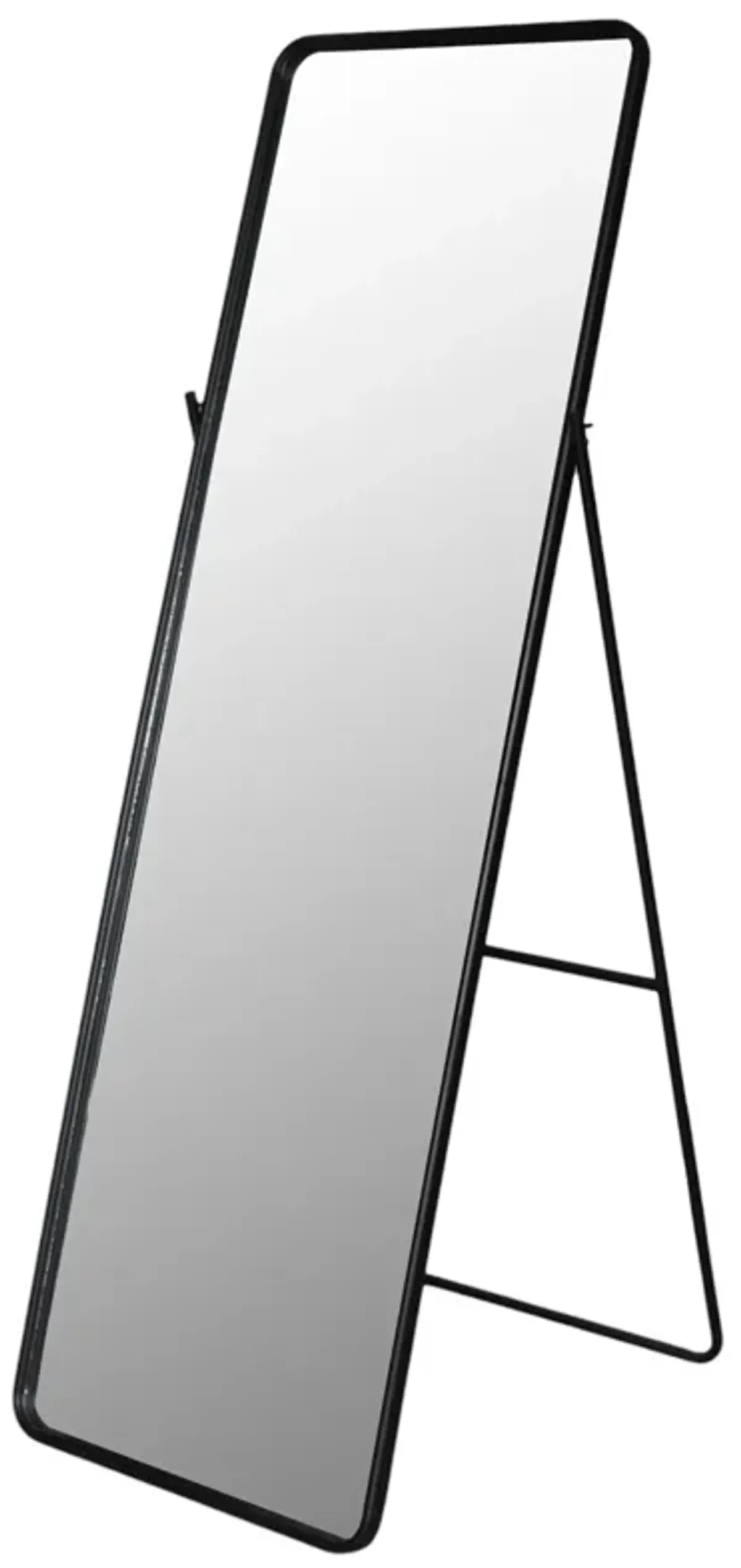 25x69 Rectangular Standing Mirror, Black