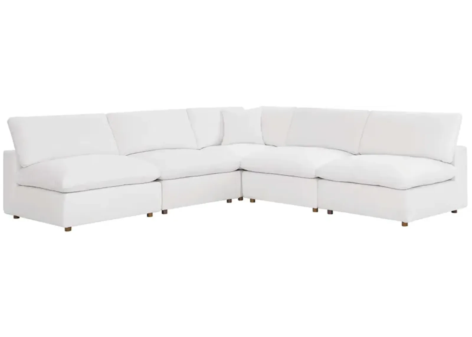 Commix Down Filled Overstuffed 5-Piece Armless Sectional