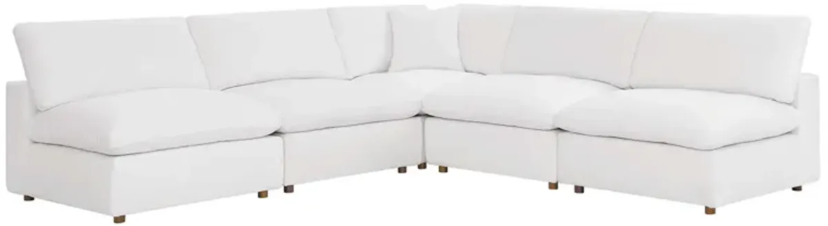 Commix Down Filled Overstuffed 5-Piece Armless Sectional