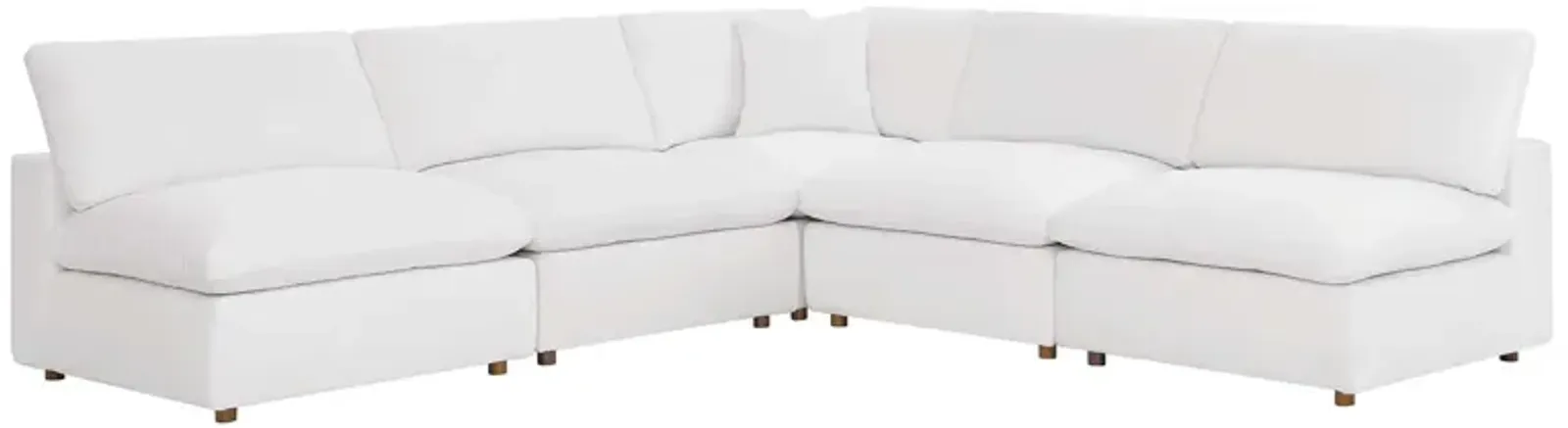 Commix Down Filled Overstuffed 5-Piece Armless Sectional