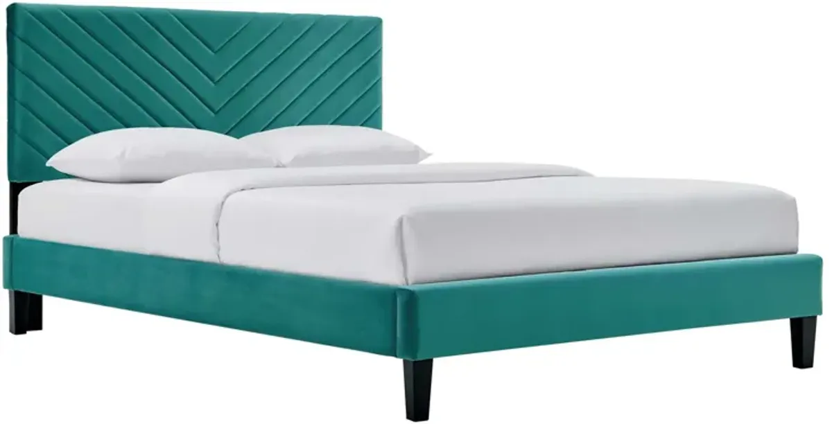 Roxanne Performance Velvet King Platform Bed