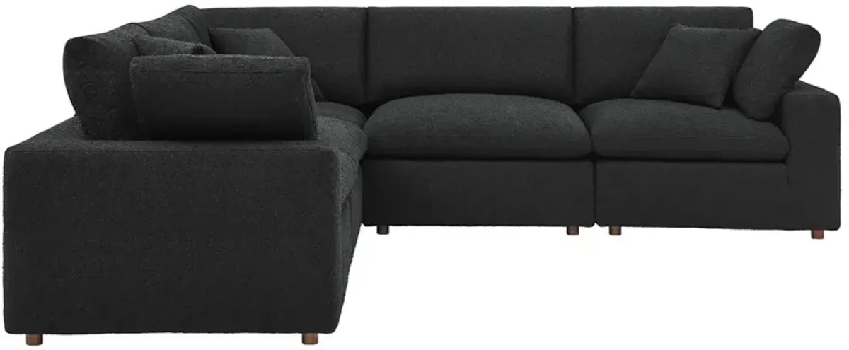 Commix Down Filled Overstuffed Boucle 5-Piece Sectional Sofa