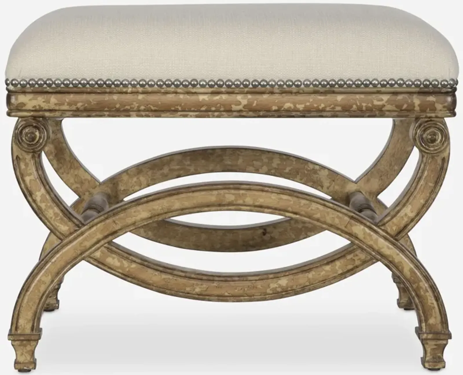 Karline Natural Linen Small Bench