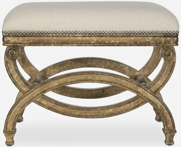 Karline Natural Linen Small Bench