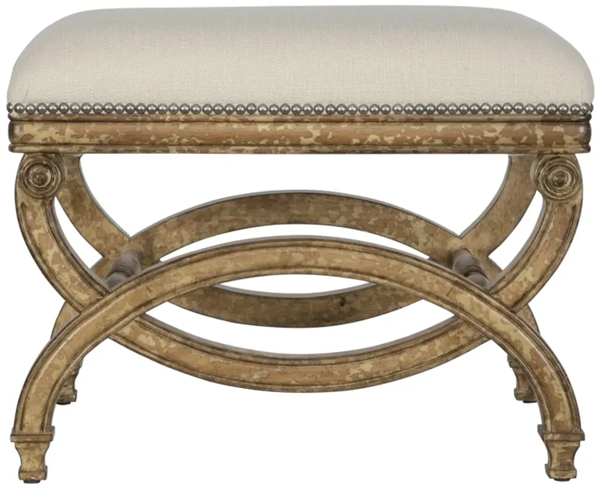 Karline Natural Linen Small Bench