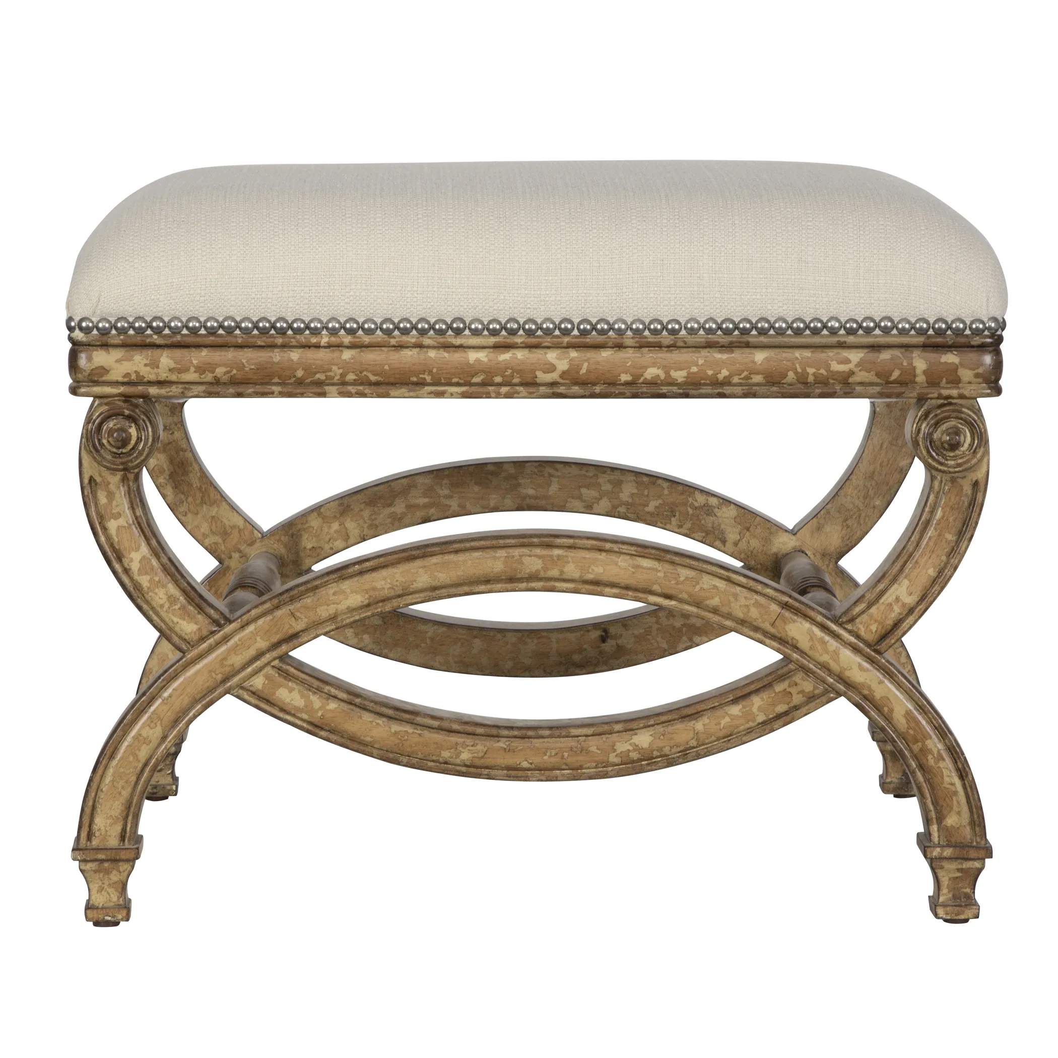 Karline Natural Linen Small Bench