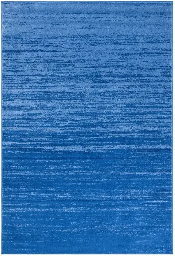 Adirondack Contemporary Light Blue / Dark Blue 2'-1" X 8' Powerloomed Rug
