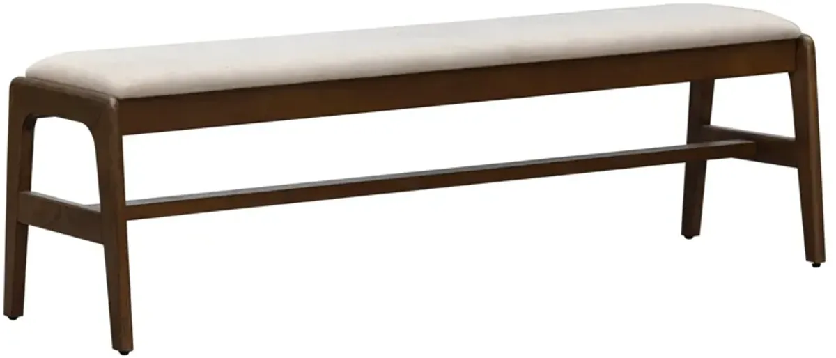 Remix Upholstered Bench - Cream