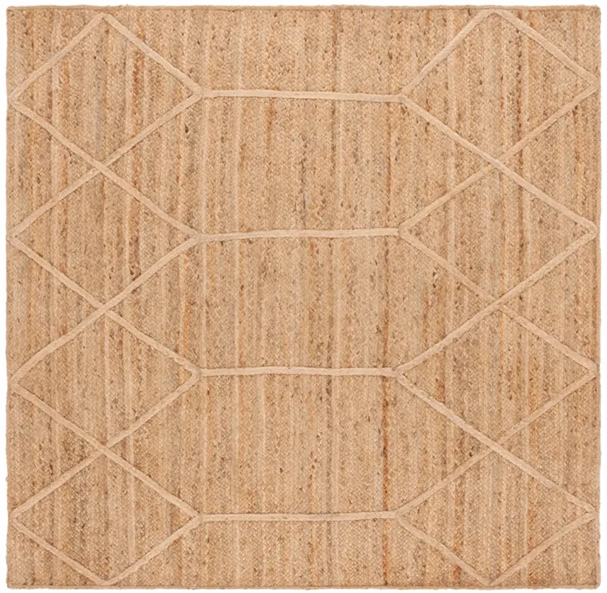 NATURAL FIBER Hand loomed 6' x 6' Square area rug