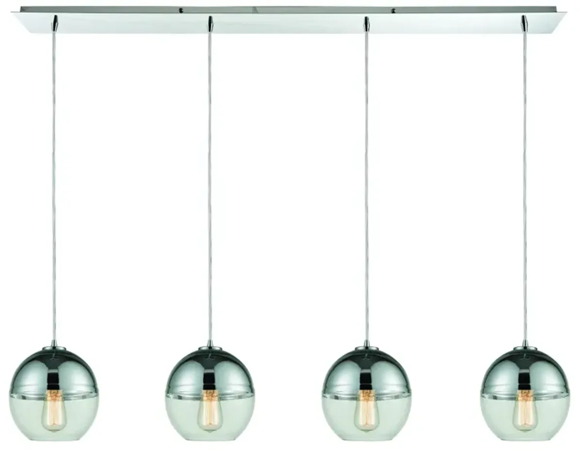 Revelo 46" Wide 4-Light Mini Pendant - Polished Chrome