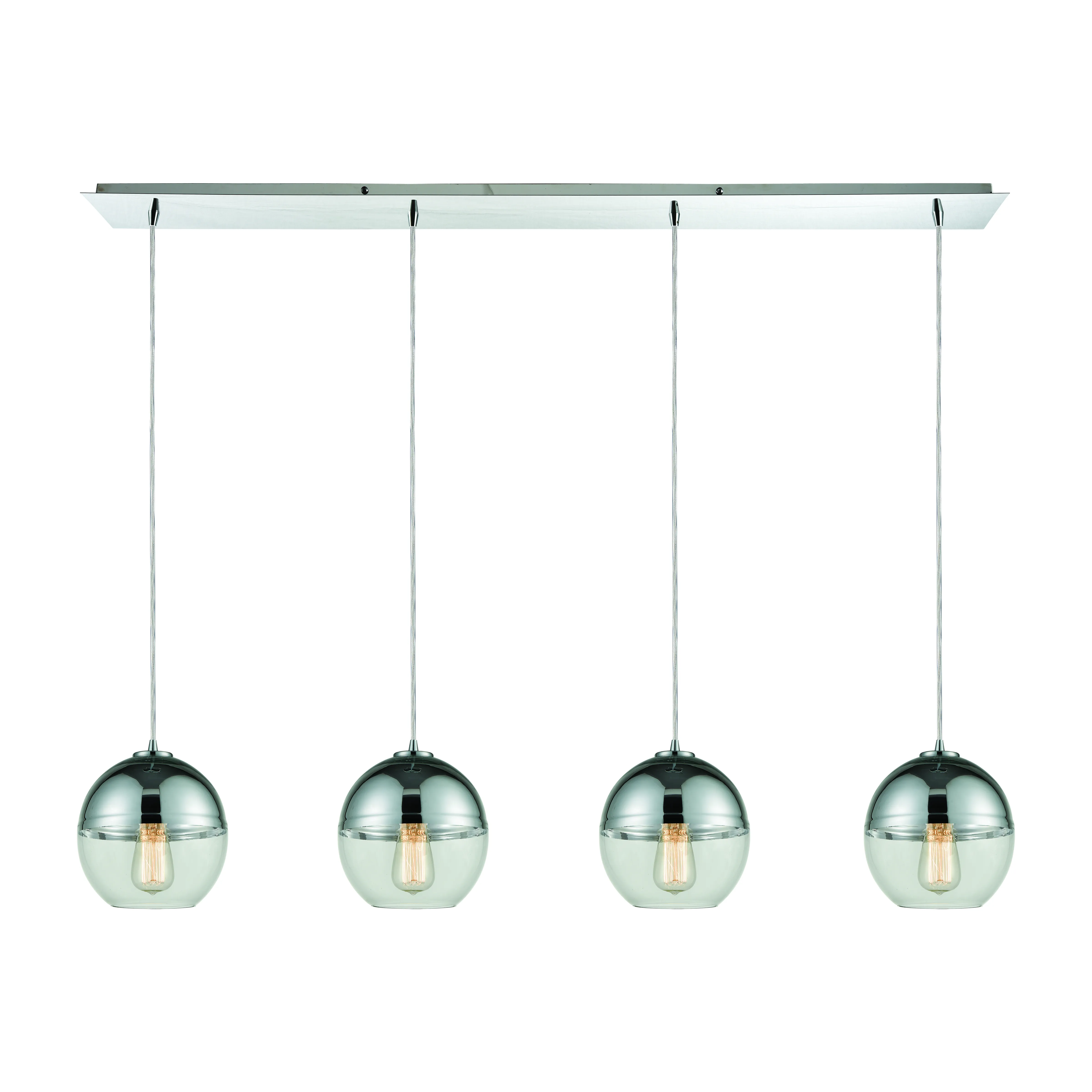 Revelo 46" Wide 4-Light Mini Pendant - Polished Chrome