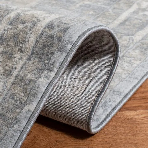 Brentwood 852 Grey / Beige 6' X 9' Medium Rectangle Powerloomed Rug