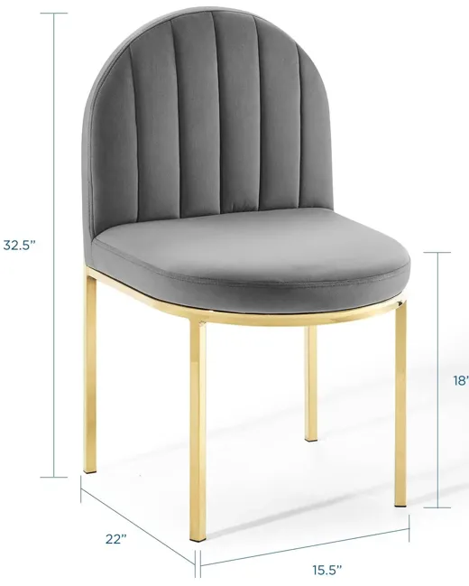 Isla Channel Tufted Performance Velvet Dining Side Chair