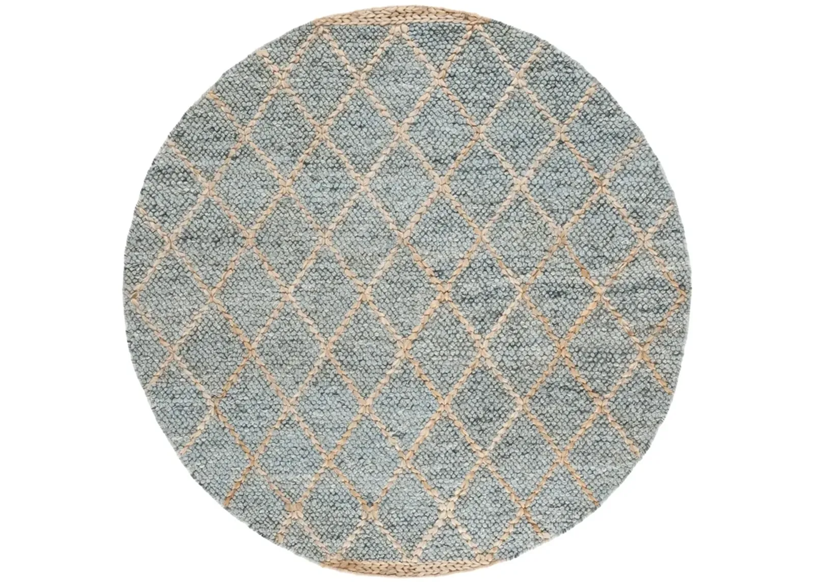 NATURAL FIBER 475 LIGHT BLUE  6' x 6' Round Round Rug