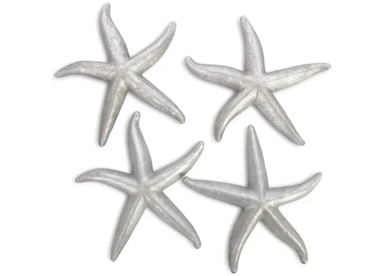 Starfish, Silver Leaf, Set of 4, LG