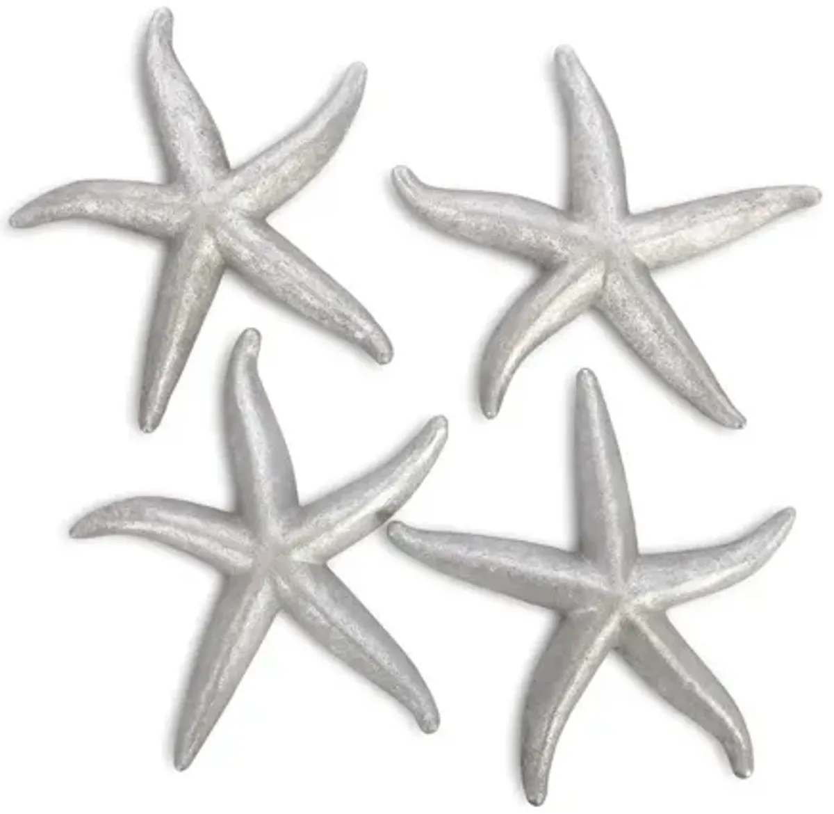 Starfish, Silver Leaf, Set of 4, LG