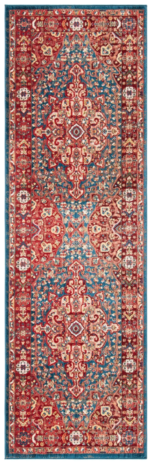 KASHAN 305 BLUE  2'-6' x 6' Runner Rug