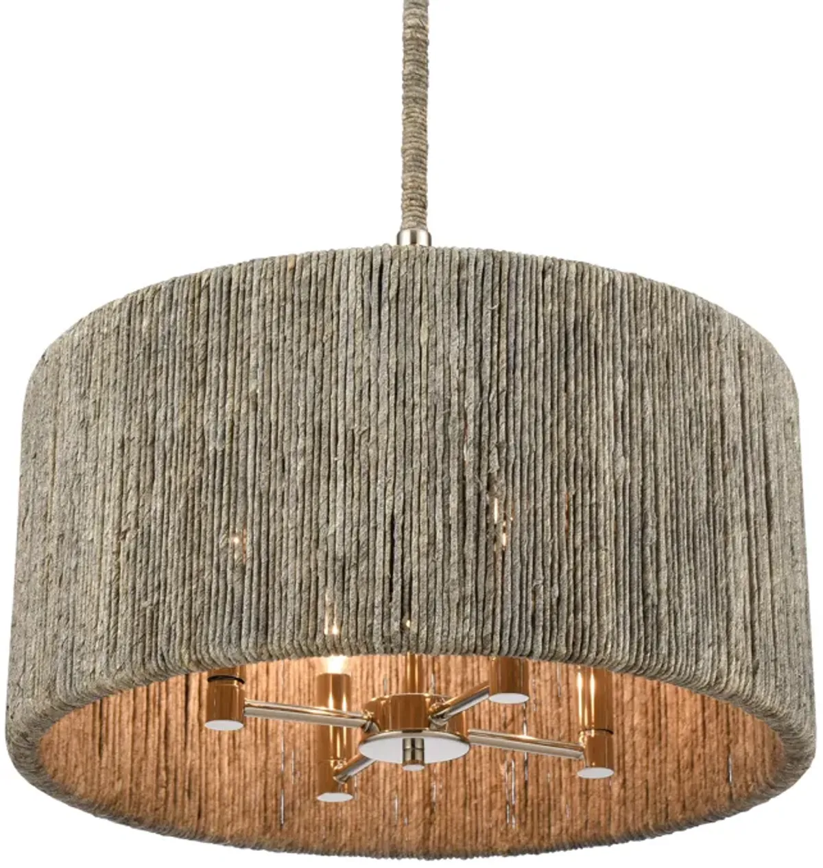 Abaca 18'' Wide 4-Light Chandelier - Polished Nickel