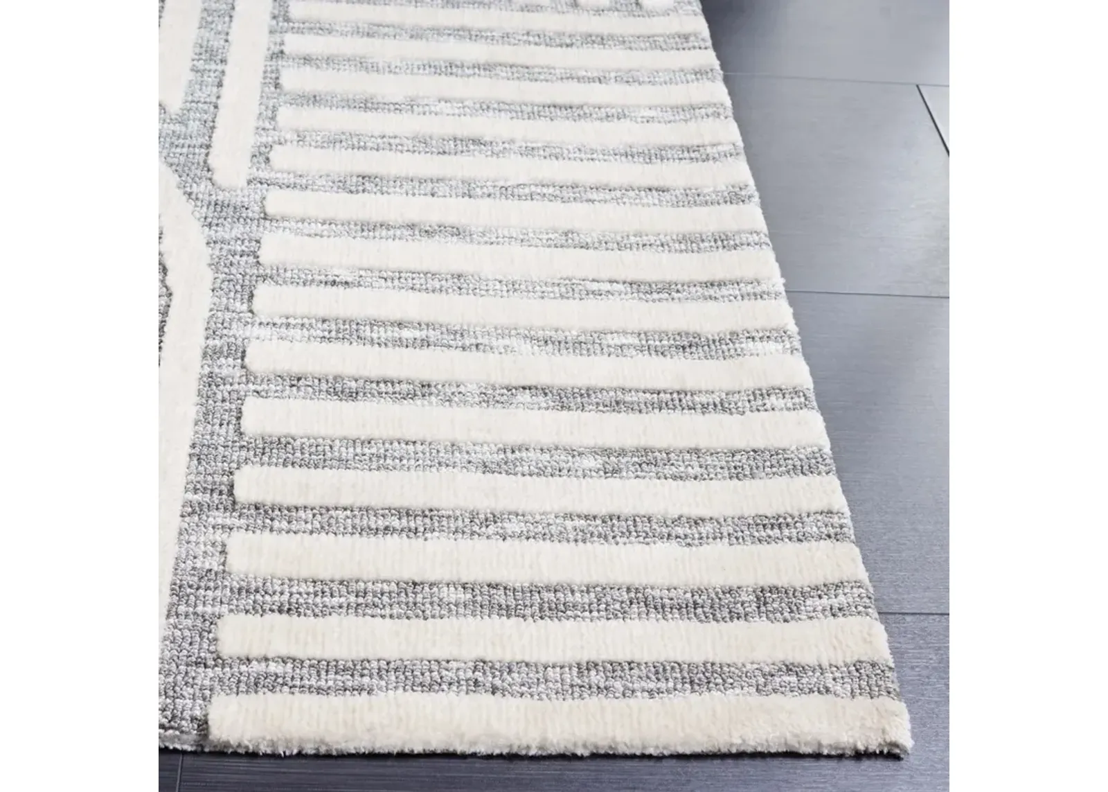 AUDREY 106 Grey 6' X 6' Square Square Rug