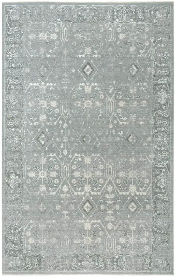 Couture Gray Classic/Updated NZ Wool/Tencel Blend 2' x 3'  Rectangle Rug