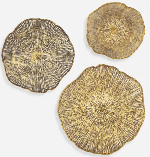 Radiance Gold Metal Wall Decor Set/3