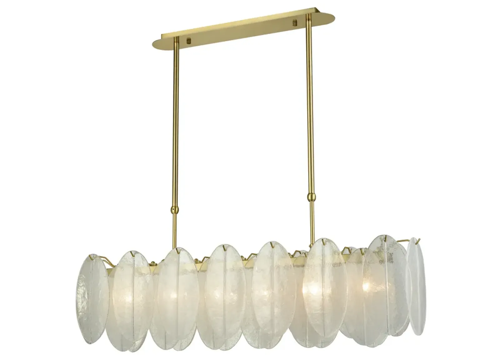 Hush 47" Wide 6-Light Linear Chandelier - White