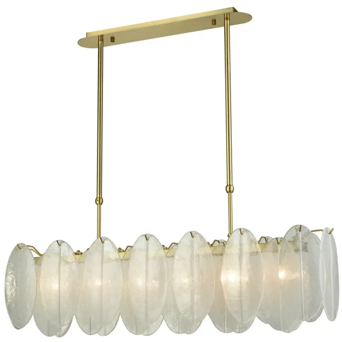 Hush 47" Wide 6-Light Linear Chandelier - White