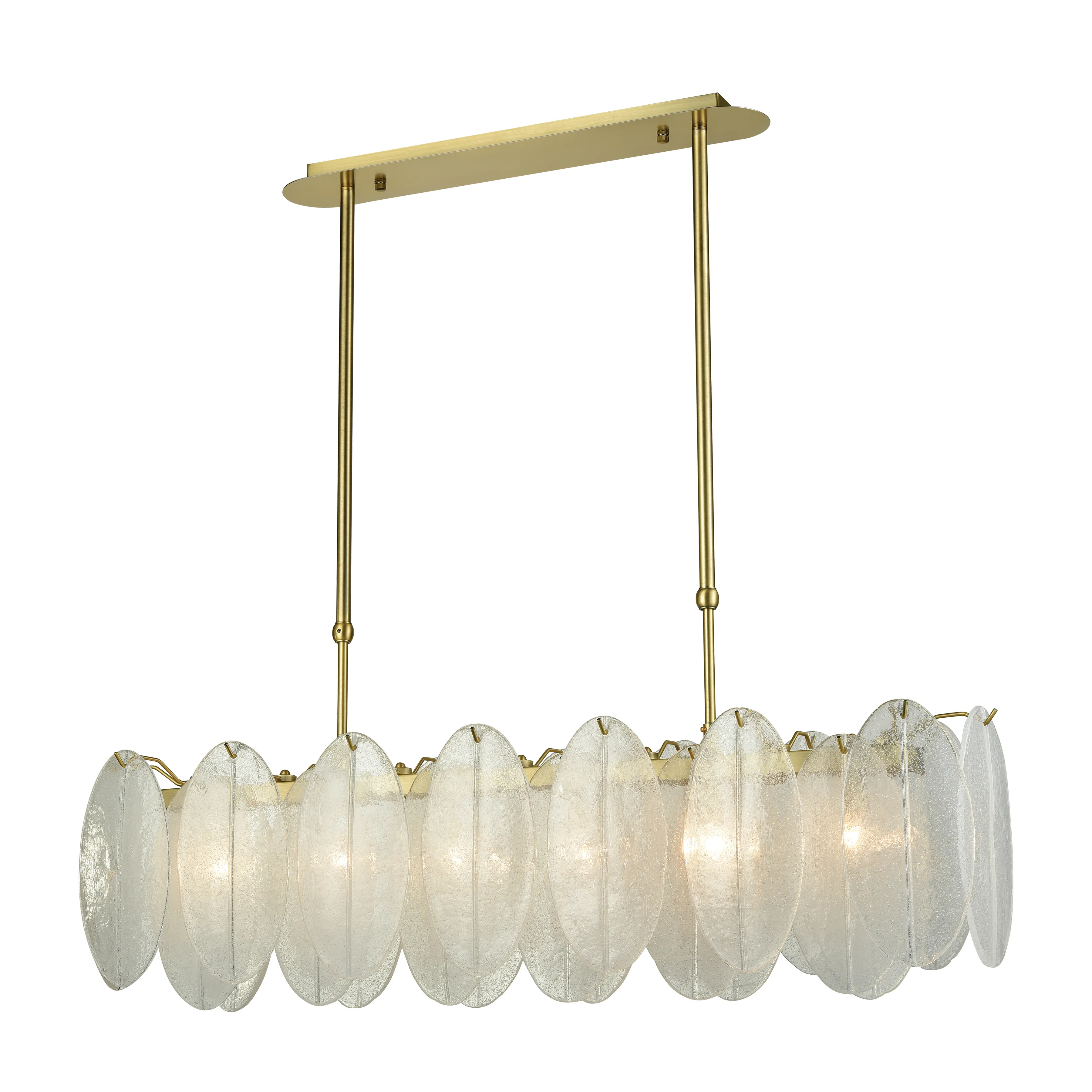 Hush 47" Wide 6-Light Linear Chandelier - White