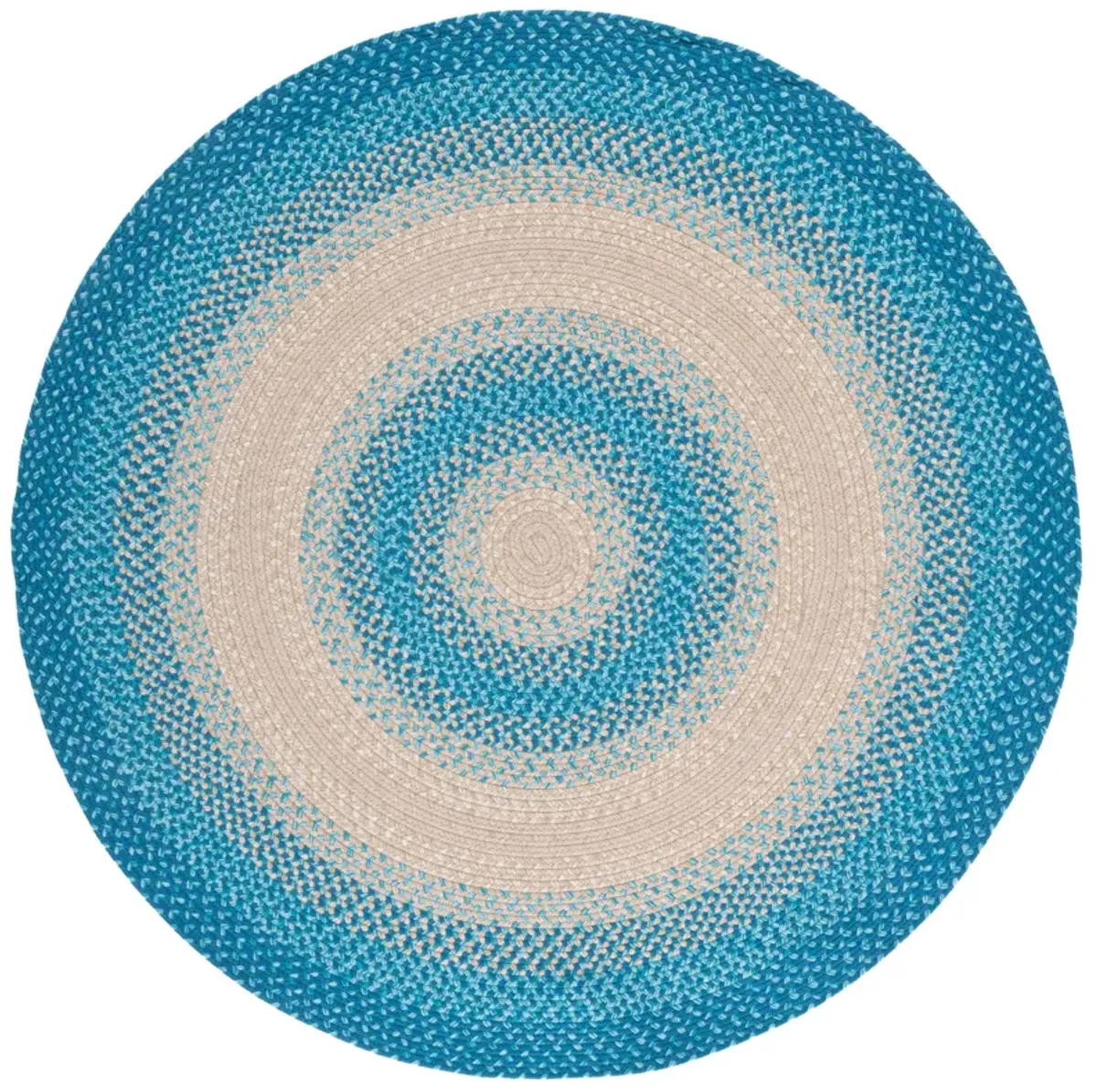 BRAIDED Hand Woven 3' x 3' Round area rug