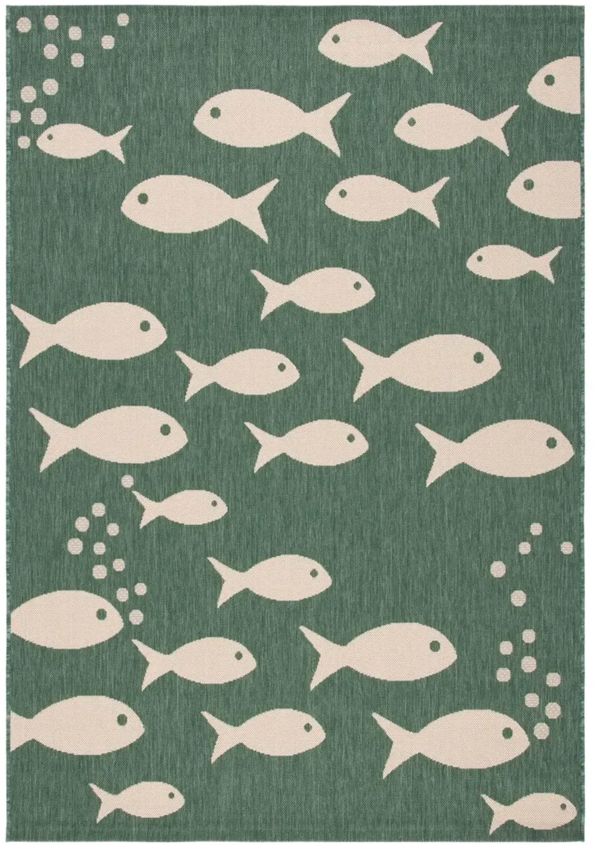 COURTYARD 6012 DARK GREEN  2'-3' x 5' Accent Rug