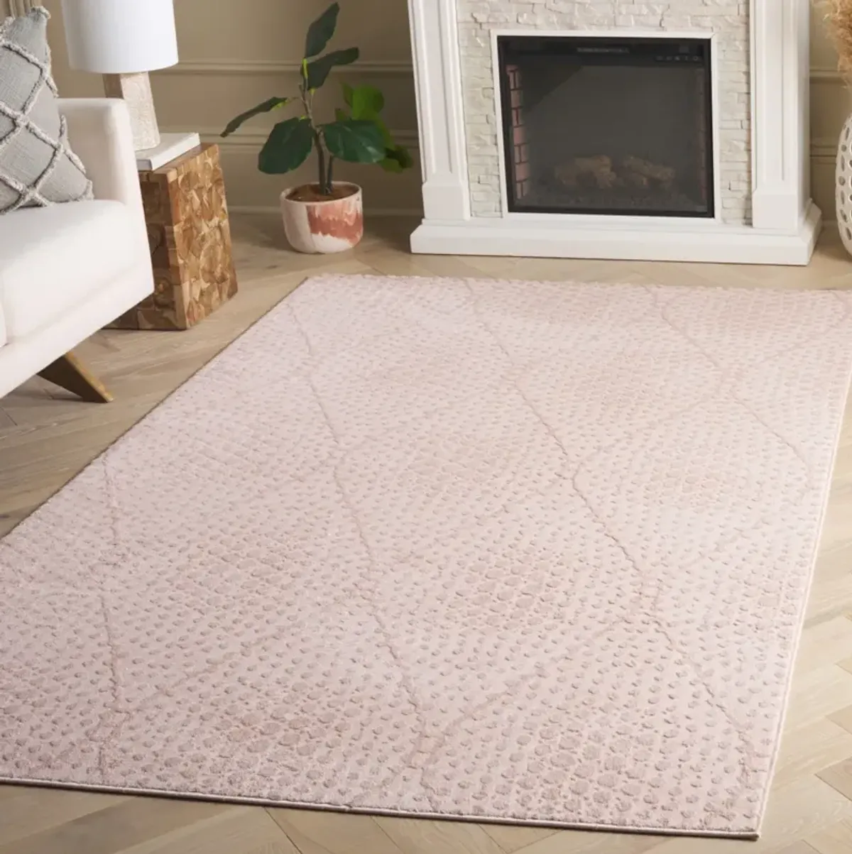 REVIVE 108 PINK 6'-7' x 6'-7' Square Square Rug