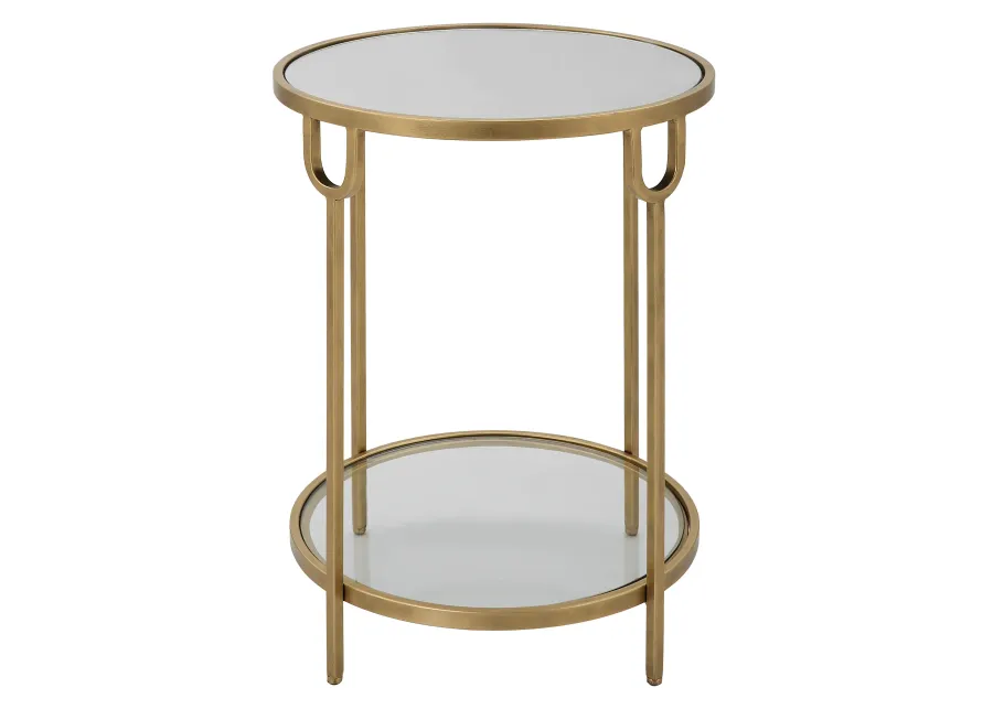 Antique Gold Finish End Tables