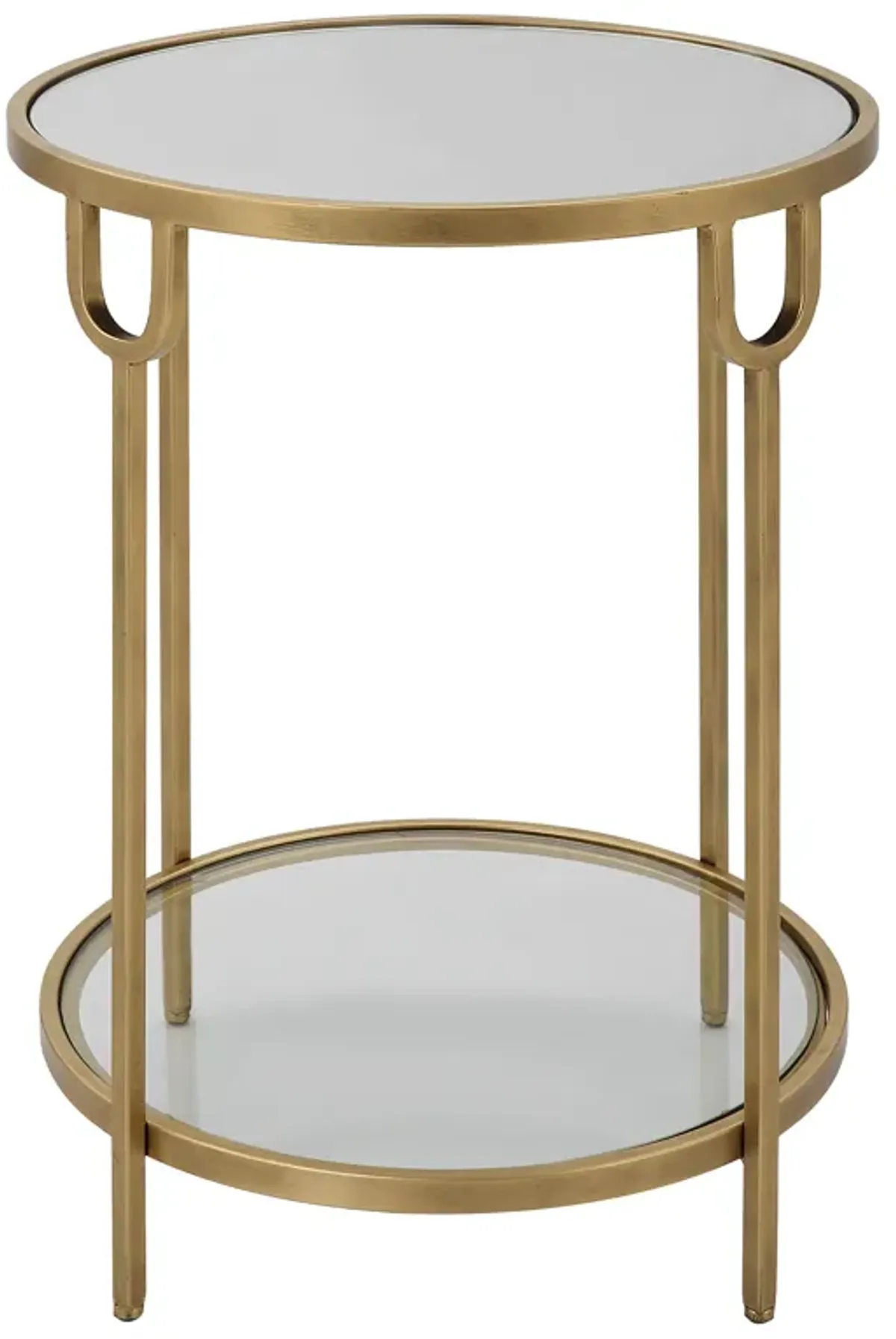 Antique Gold Finish End Tables