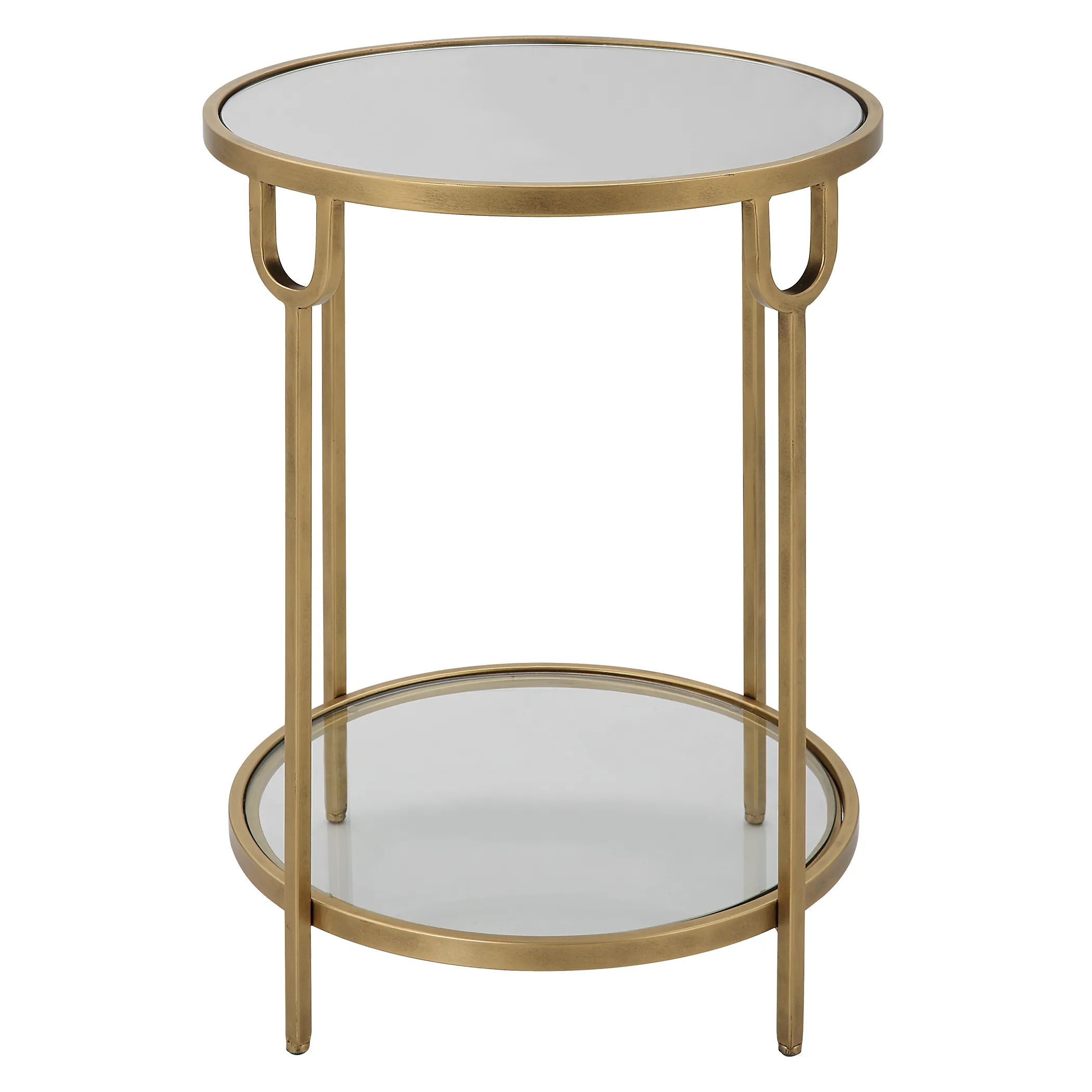 Antique Gold Finish End Tables