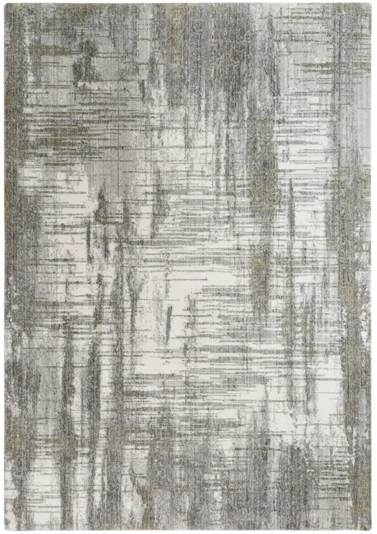 Anatolia Gray Abstract Recycled Polyester 5'2" x 7'9" Rectangle Rug